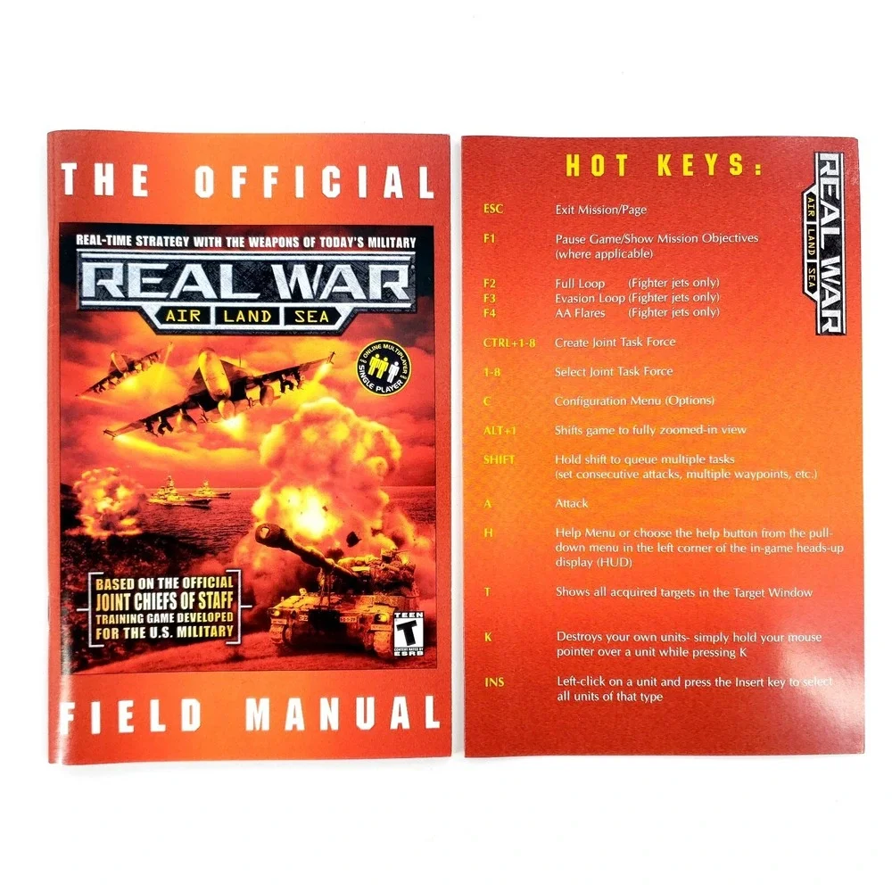 Real War Air, Land, Sea PC Complete In Jewel Case w/ Manual & Insert Mint Disc